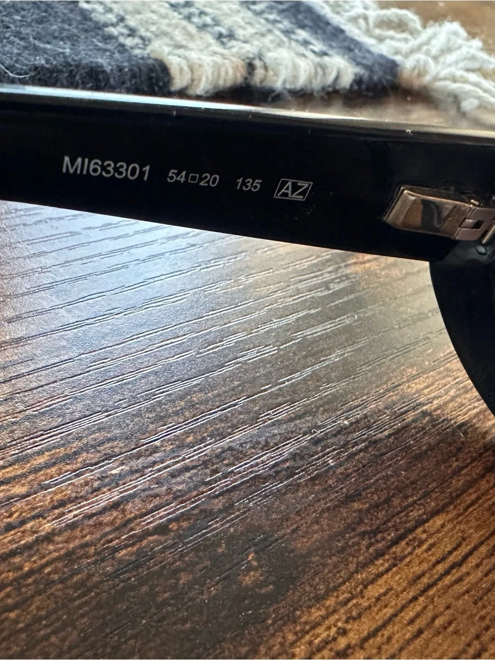 Missoni Black Oval Sunglasses with Patterned Temples